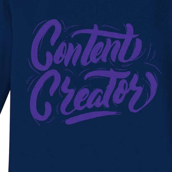 Content Creator Baby Long Sleeve Bodysuit