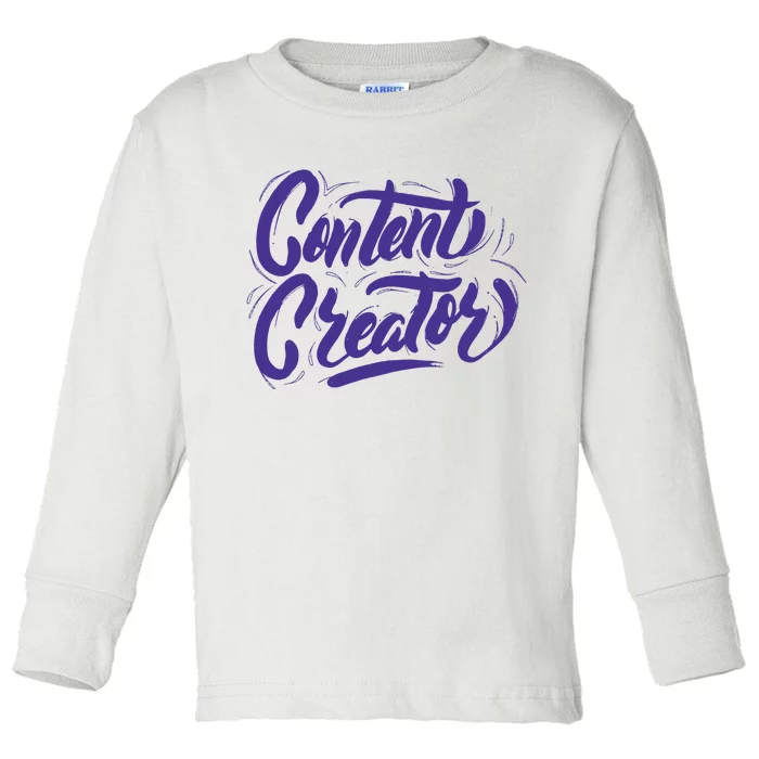 Content Creator Toddler Long Sleeve Shirt