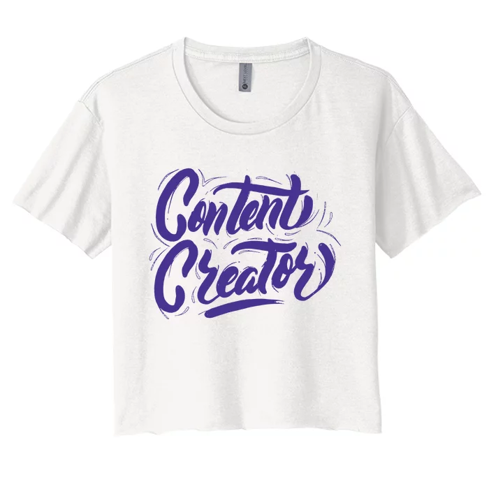 Content Creator Women's Crop Top Tee