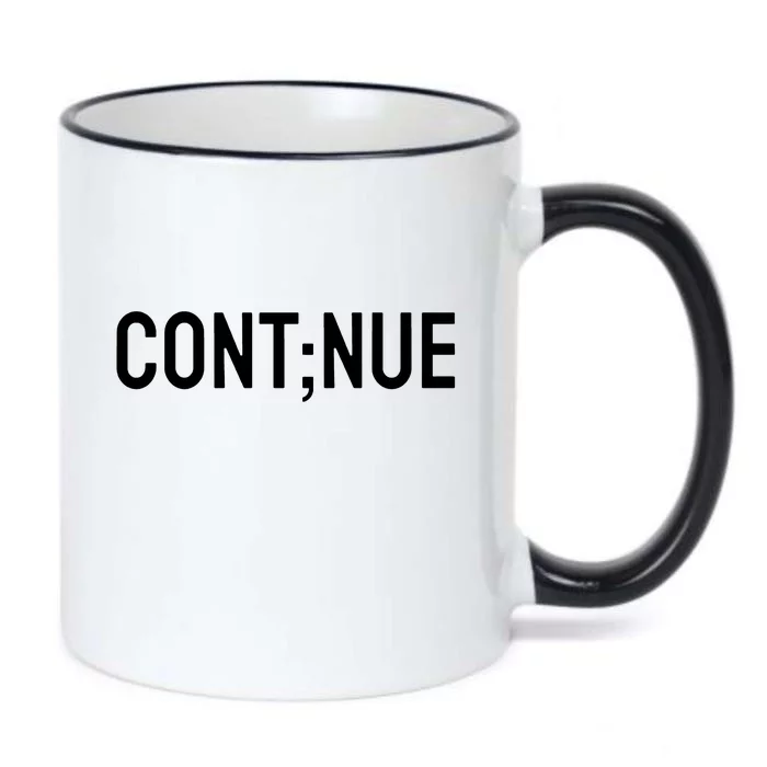 Continue Suicide Prevention Black Color Changing Mug