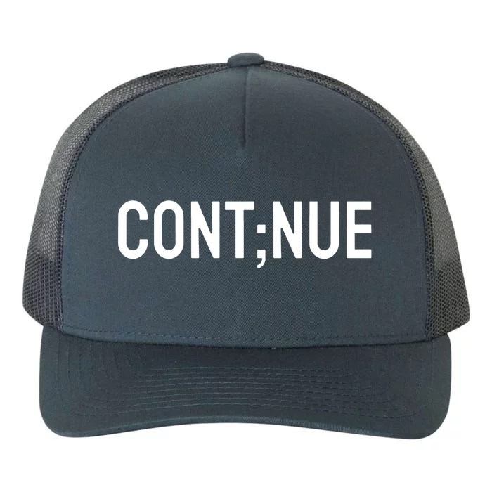 Continue Suicide Prevention Yupoong Adult 5-Panel Trucker Hat