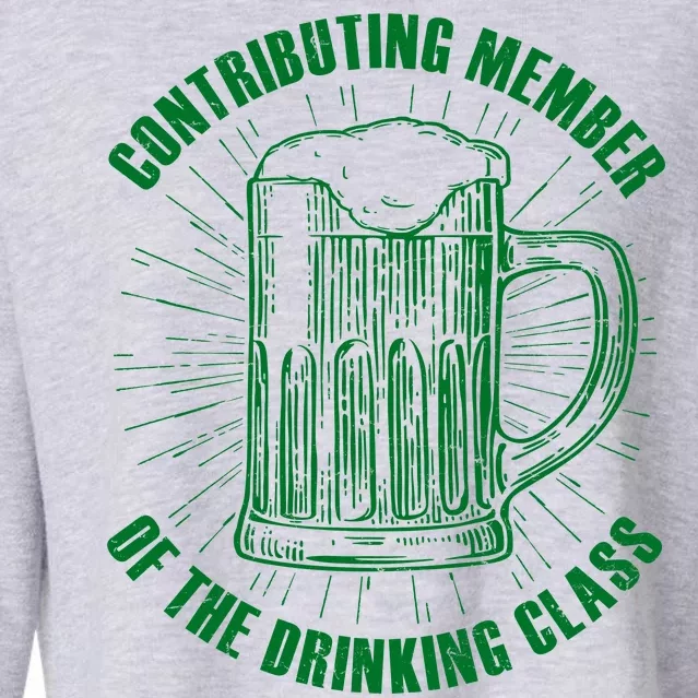 Contributing Member Of The Drinking Class Cropped Pullover Crew