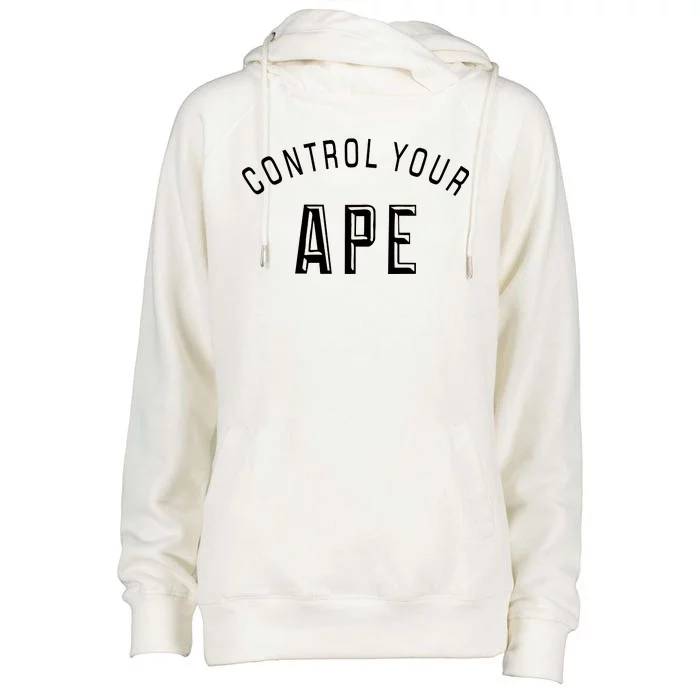 Control Your Ape Womens Funnel Neck Pullover Hood