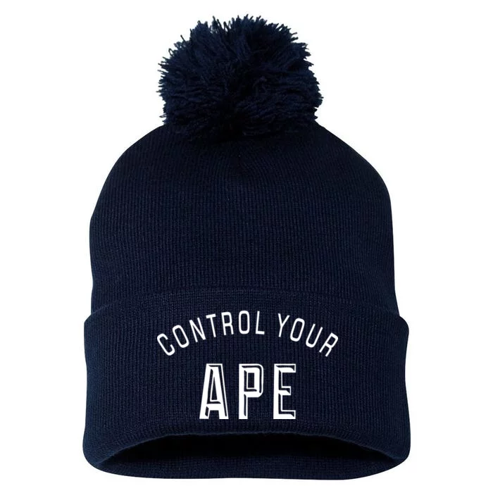 Control Your Ape Pom Pom 12in Knit Beanie