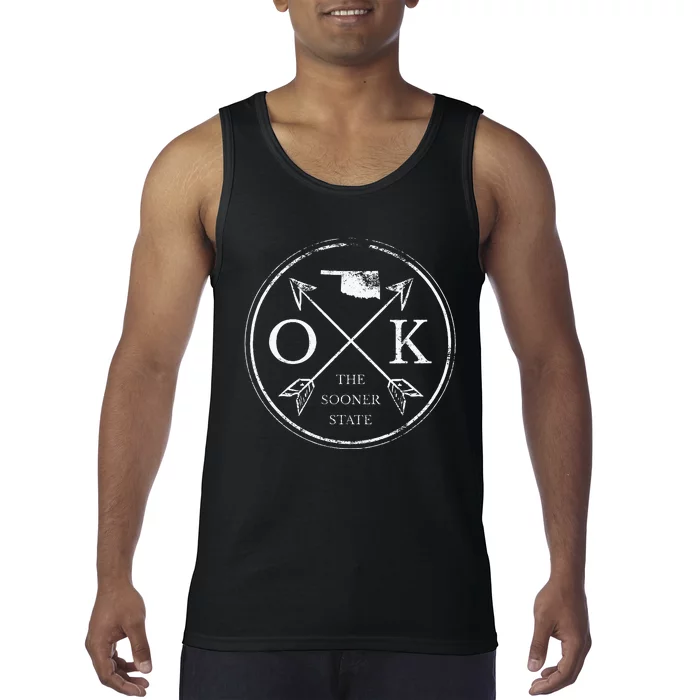 Cute Oklahoma Ok The Sooner State Tank Top