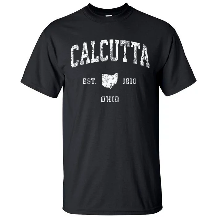 Calcutta Ohio Oh Vintage Athletic Sports Design Tall T-Shirt