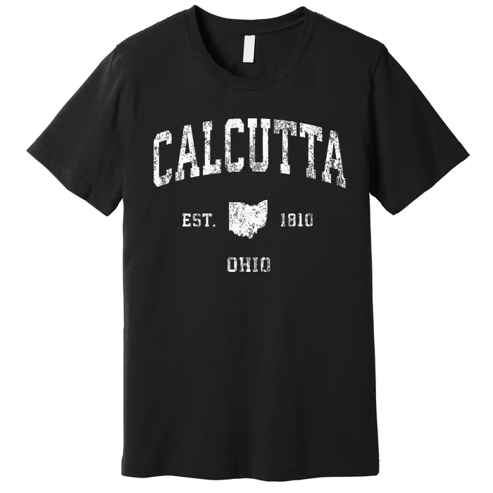 Calcutta Ohio Oh Vintage Athletic Sports Design Premium T-Shirt