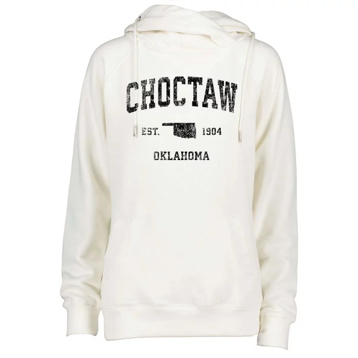 Choctaw Oklahoma Ok Vintage Sports Womens Funnel Neck Pullover Hood