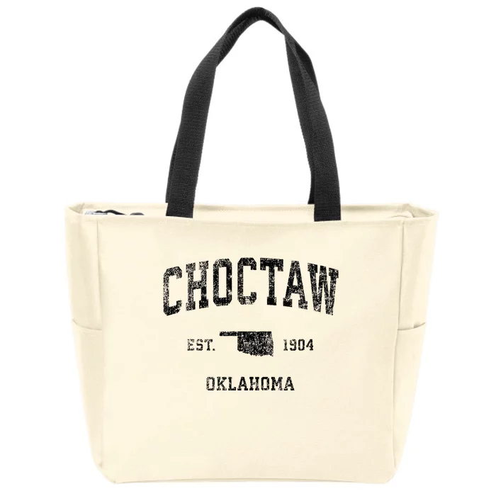 Choctaw Oklahoma Ok Vintage Sports Zip Tote Bag