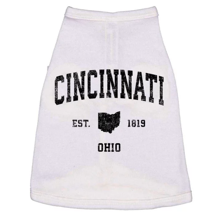 Cincinnati Ohio Oh Vintage Established Sports Design Doggie Tank