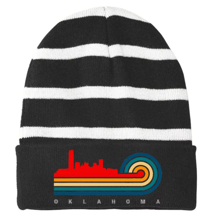 City Of Oklahoma Oklahoma Striped Beanie with Solid Band