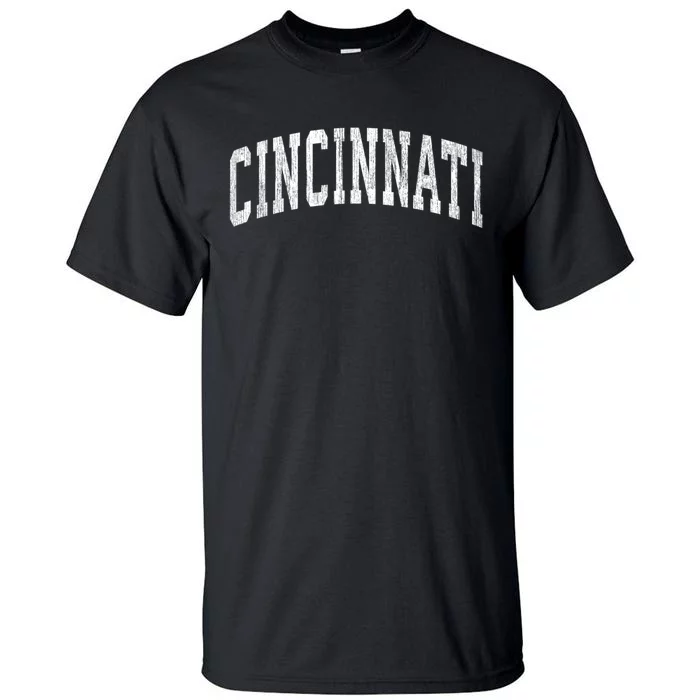 Cincinnati Ohio Oh Vintage Athletic Sports Design Tall T-Shirt