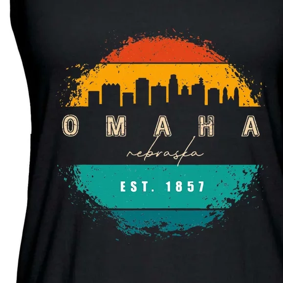 City Of Omaha Nebraska Ladies Essential Flowy Tank