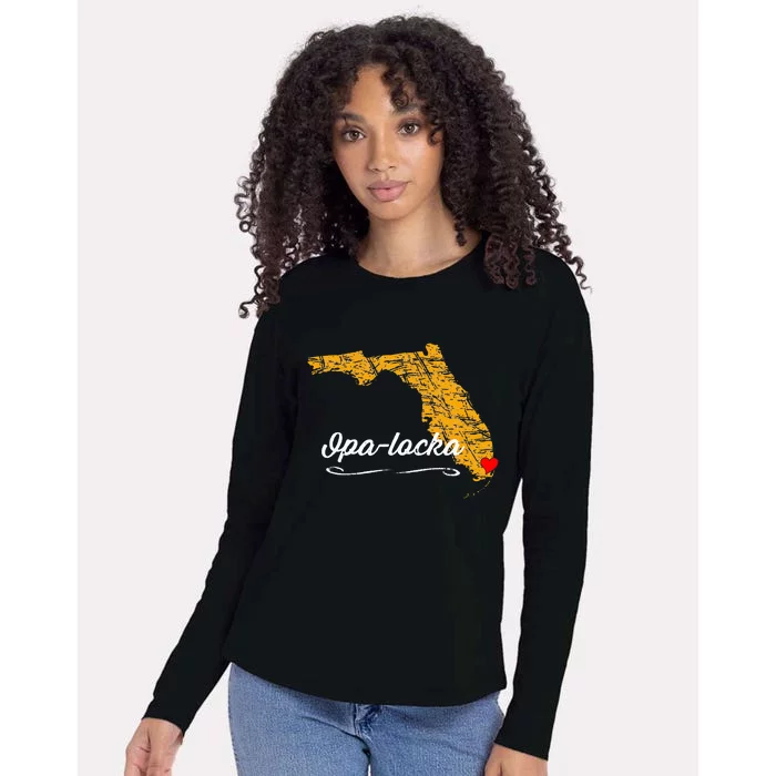 City Of Opalocka Florida Merch Souvenir Opa Locka Womens Cotton Relaxed Long Sleeve T-Shirt