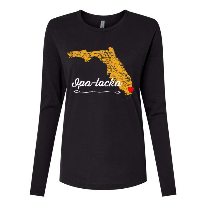 City Of Opalocka Florida Merch Souvenir Opa Locka Womens Cotton Relaxed Long Sleeve T-Shirt