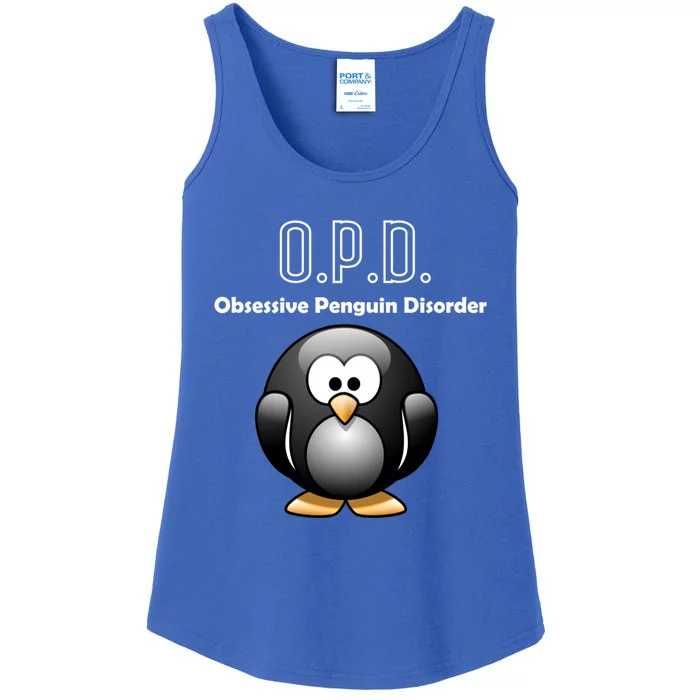 Cute Opd Obsessive Penguin Disorder Gift Ladies Essential Tank