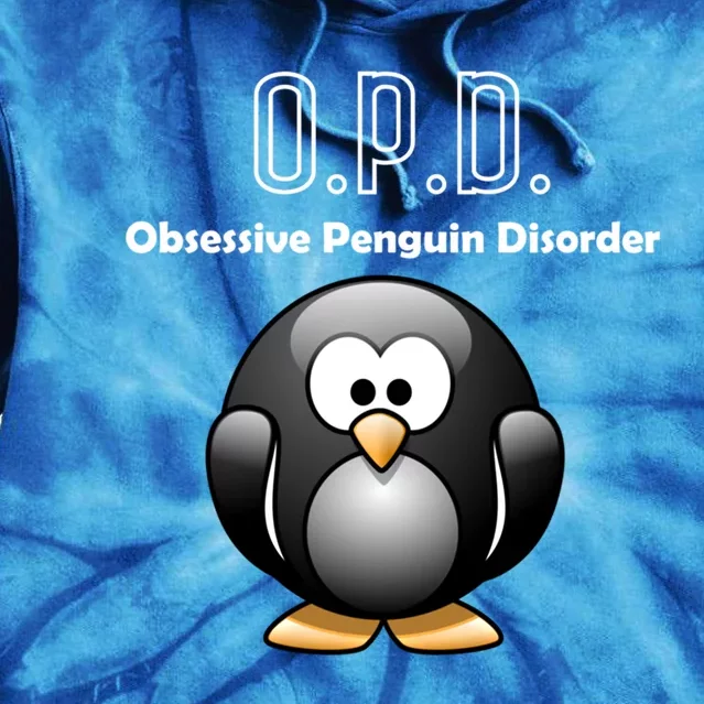 Cute Opd Obsessive Penguin Disorder Gift Tie Dye Hoodie