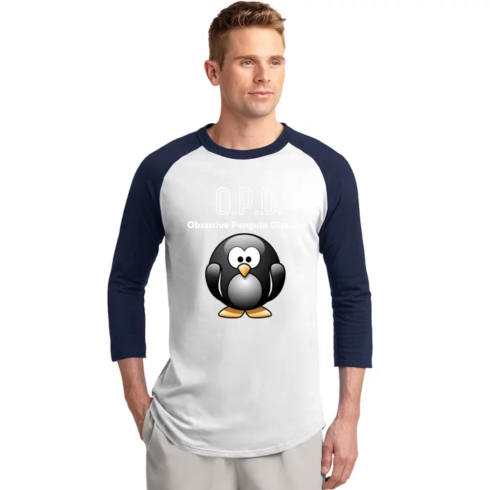 Cute Opd Obsessive Penguin Disorder Gift Baseball Sleeve Shirt