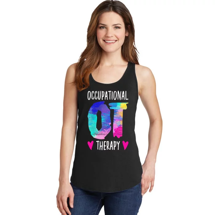 Colorful OTA Occupational Therapy Occupational Therapist Ladies Essential Tank