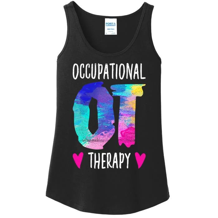 Colorful OTA Occupational Therapy Occupational Therapist Ladies Essential Tank