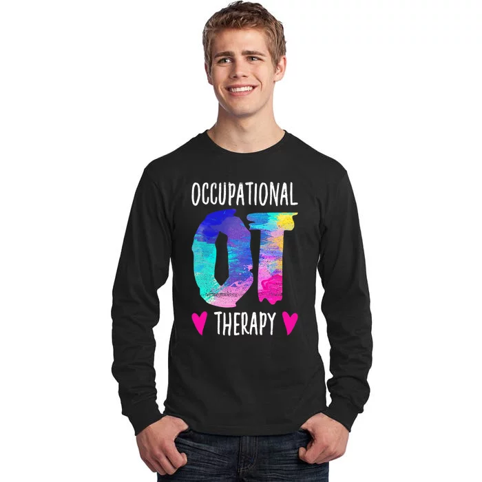 Colorful OTA Occupational Therapy Occupational Therapist Tall Long Sleeve T-Shirt