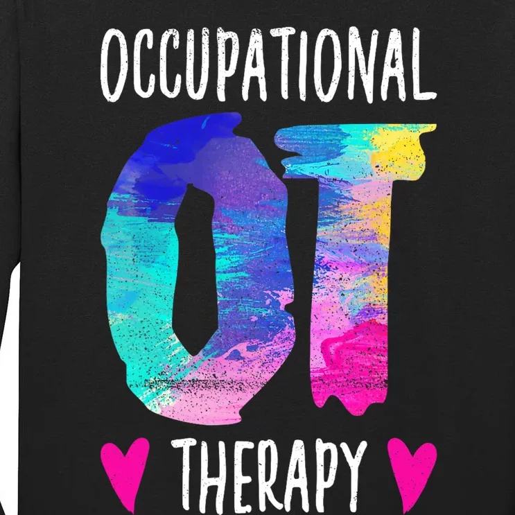 Colorful OTA Occupational Therapy Occupational Therapist Tall Long Sleeve T-Shirt