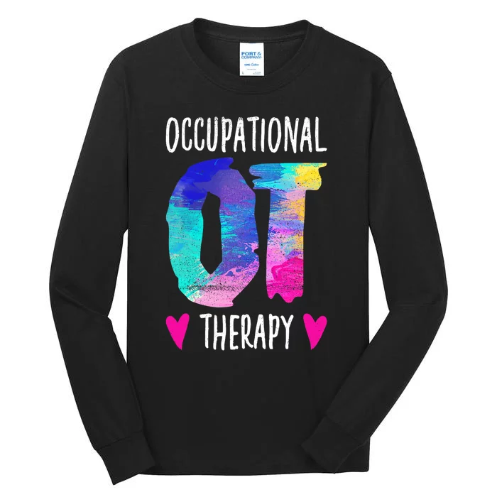 Colorful OTA Occupational Therapy Occupational Therapist Tall Long Sleeve T-Shirt