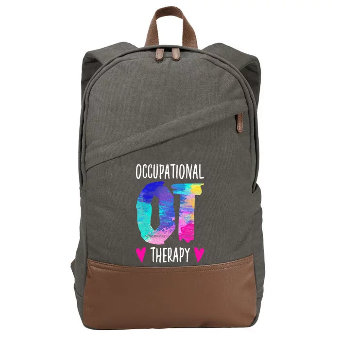 Colorful OTA Occupational Therapy Occupational Therapist Cotton Canvas Backpack