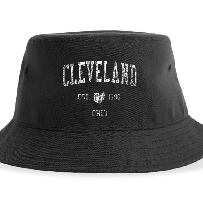 Cleveland Ohio Oh Vintage Sports Design Sustainable Bucket Hat