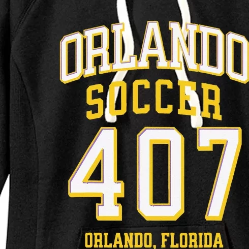 City Of Orlando Soccer Area Code 407 Collection Women's Fleece Hoodie