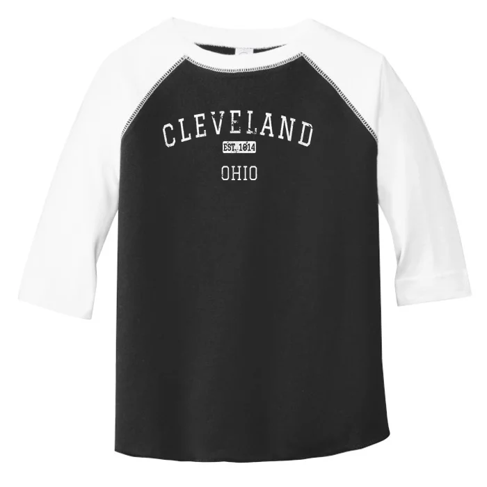 Cleveland Ohio OH Vintage Toddler Fine Jersey T-Shirt