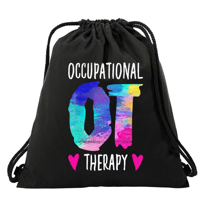 Colorful OTA Occupational Therapy Occupational Therapist Drawstring Bag