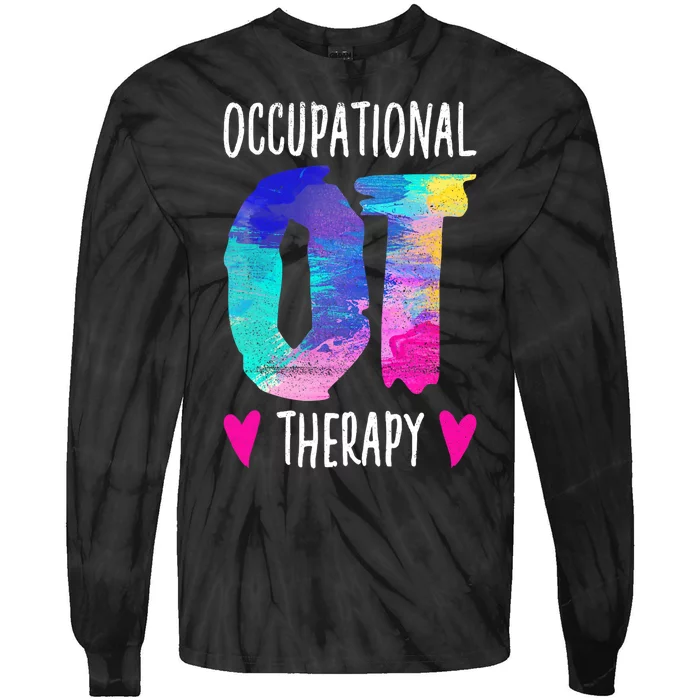 Colorful OTA Occupational Therapy Occupational Therapist Tie-Dye Long Sleeve Shirt