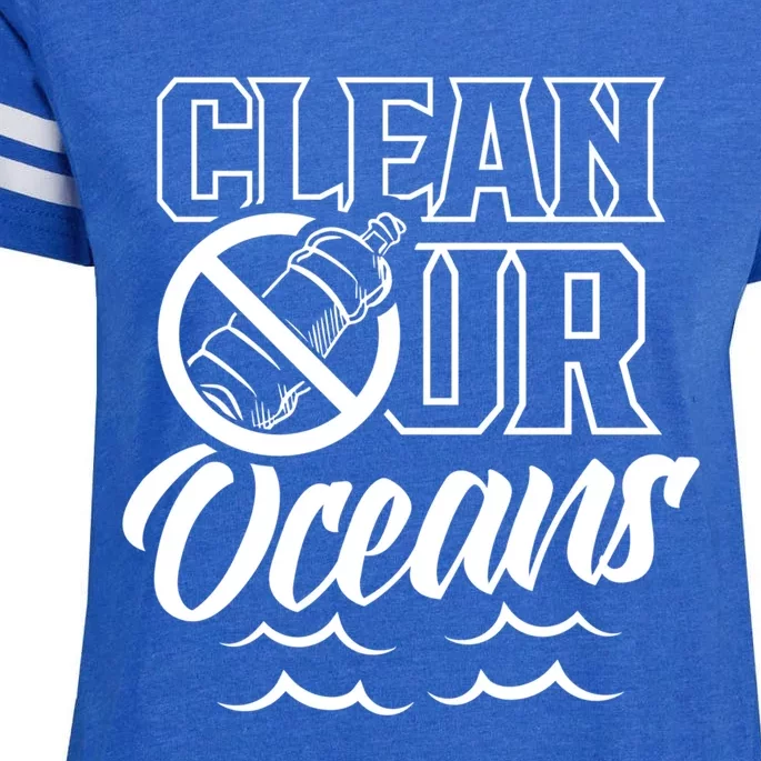 Clean Our Oceans Ocean Protection Sea Protect Save Funny Gift Enza Ladies Jersey Football T-Shirt