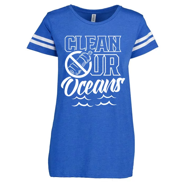 Clean Our Oceans Ocean Protection Sea Protect Save Funny Gift Enza Ladies Jersey Football T-Shirt