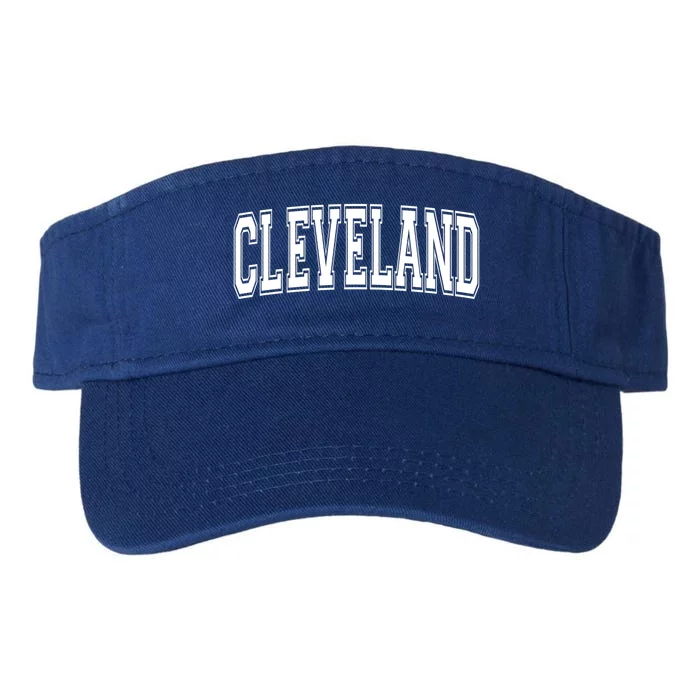 Cleveland Oh Ohio Usa Vintage Sports Varsity Style Meaningful Gift Valucap Bio-Washed Visor