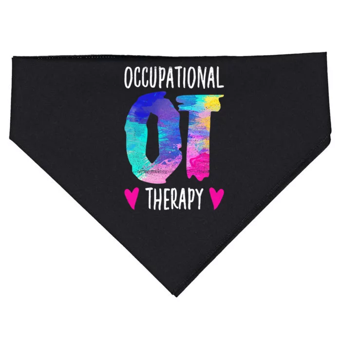 Colorful OTA Occupational Therapy Occupational Therapist USA-Made Doggie Bandana