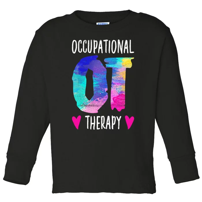 Colorful OTA Occupational Therapy Occupational Therapist Toddler Long Sleeve Shirt