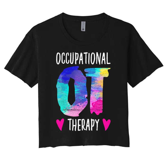 Colorful OTA Occupational Therapy Occupational Therapist Women's Crop Top Tee