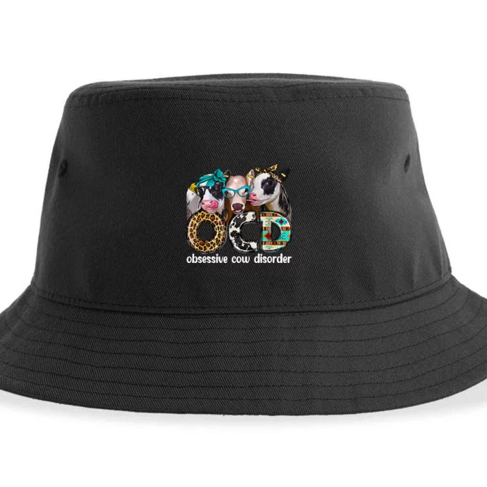 Cute OCD Obsessive cow disorder 3 cute heifer cow Sustainable Bucket Hat