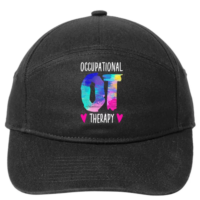 Colorful OTA Occupational Therapy Occupational Therapist 7-Panel Snapback Hat