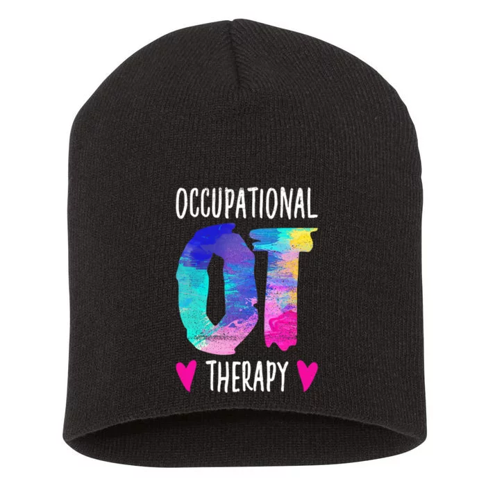 Colorful OTA Occupational Therapy Occupational Therapist Short Acrylic Beanie