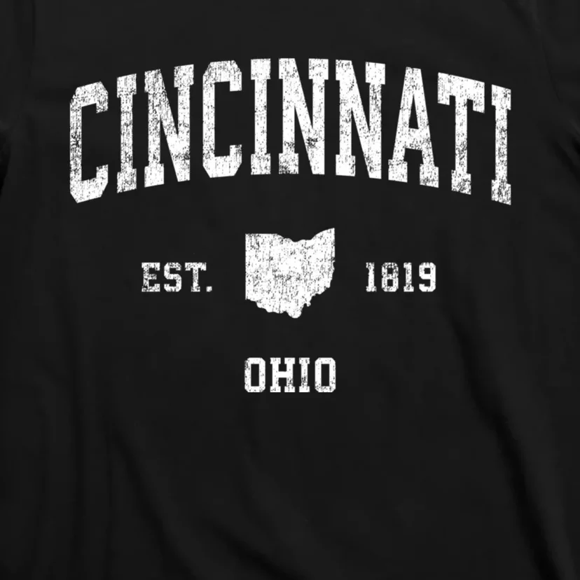 Cincinnati Ohio Oh Vintage Sports Design T-Shirt