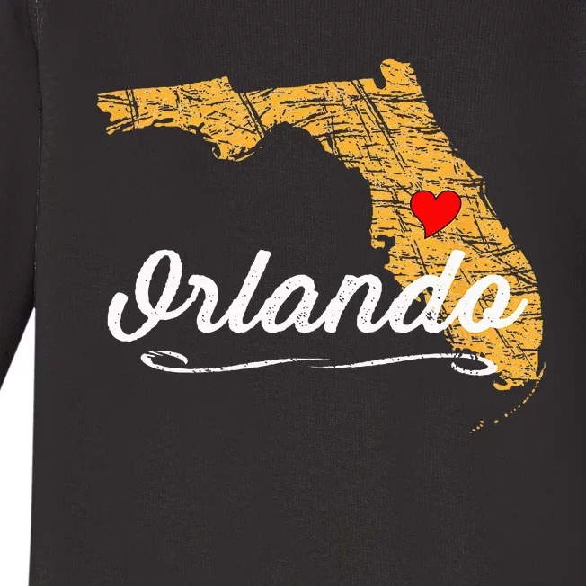 City Of ORLANDO FLORIDA Vacation Souvenir Merch Baby Long Sleeve Bodysuit