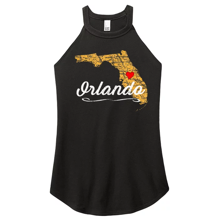 City Of ORLANDO FLORIDA Vacation Souvenir Merch Women’s Perfect Tri Rocker Tank