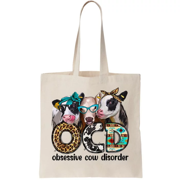 Cute OCD Obsessive cow disorder 3 cute heifer cow wo Tote Bag