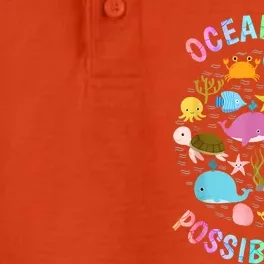 Cute Oceans Of Possibilities Summer Reading Sea Creatures Dry Zone Grid Performance Polo