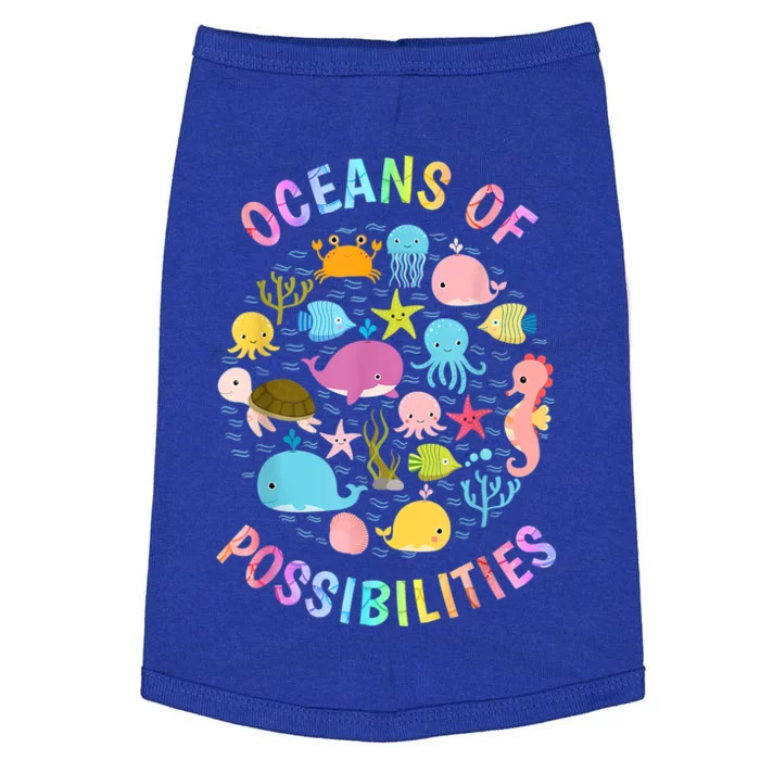 Cute Oceans Of Possibilities Summer Reading Sea Creatures Doggie Tank