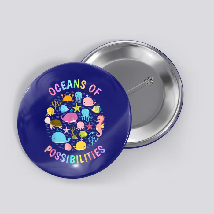 Cute Oceans Of Possibilities Summer Reading Sea Creatures Button