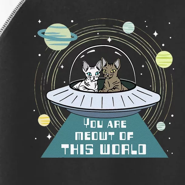 Cat Out Of This World Ufo Spaceship Toddler Fine Jersey T-Shirt